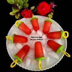 Rose Shikanji Ice Candy Popsicles A picture of Rose Shikanji Ice Candy Popsicles.