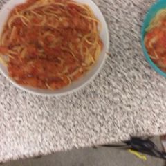 A picture of Tuna bolognese.
