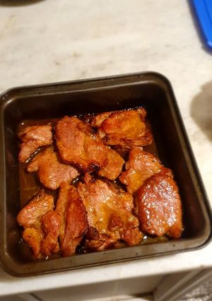 Una foto de Carne de Cerdo en Salsa Naranja Agridulce