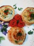 Spinach bread canapes