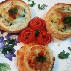 A picture of Spinach bread canapes.