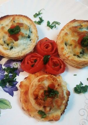 A picture of Spinach bread canapes.