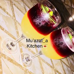 A picture of Pineapple nd Hibiscus mocktail.