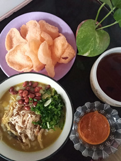Foto resep Bubur ayam kuah kuning (nasi sisa)