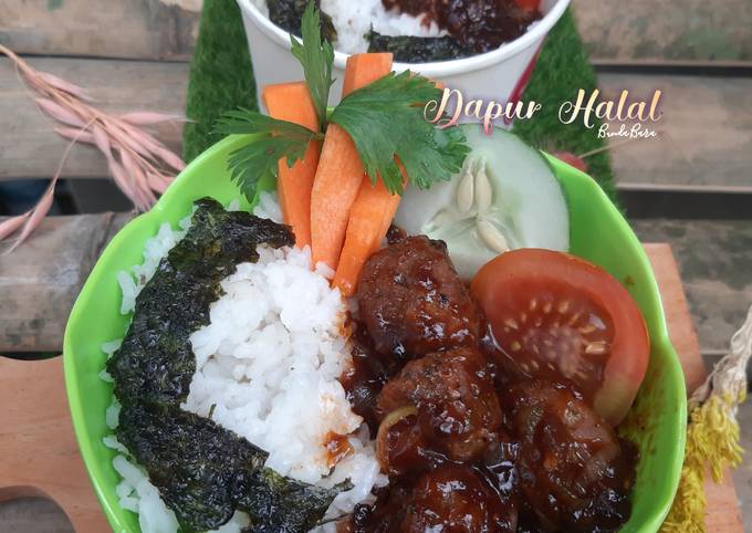Resep Rice Bowl : Meatball Italian Herbs yang Menggugah Selera