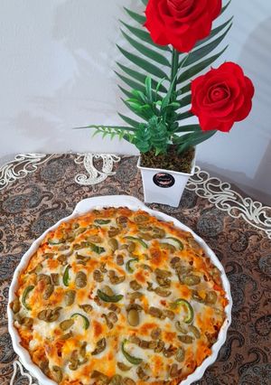 صورة لوصفة معكرونه بنكهه البيتزا 🍝🍕