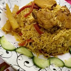 Roasted chicken and veggies Biryani A picture of Roasted chicken and veggies Biryani.