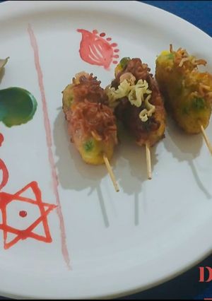 A picture of Maggi Cheese Wrapped Kathi Kebabs.
