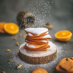 Orange and cardamom biscuits A picture of Orange and cardamom biscuits.