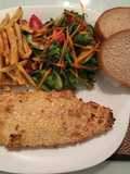 Fish & Chip<ไม่ง้อน้ำมัน> + Balsamic honey spicy salad dressing