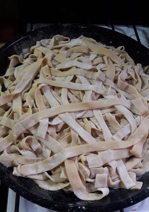 Una foto de Tallarines caseros