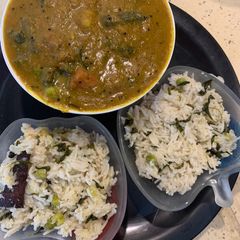 A picture of Methi peas pulao (Satvik).