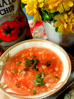 A picture of Hot and sour soup.