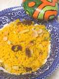 Couscous con zanahoria, pasas y almendras