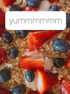 Foto de Flocos de Aveia com Frutos Vermelhos