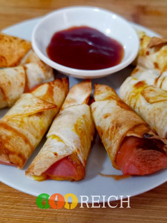 Una foto de Falsos mini croissants con tortillas de trigo o maíz en 5 minutos