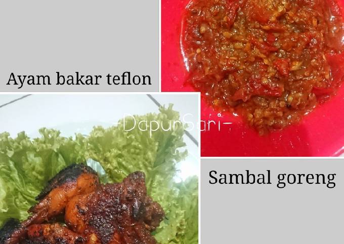 Langkah Mudah untuk Menyiapkan Ayam bakar teflon dan sambal goreng,
Menggugah Selera