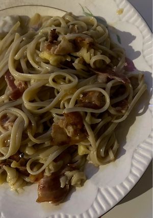 Una foto de Pasta a la carbonara!🐣