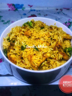 Chicken stir fry rice ainihin hoton girkin