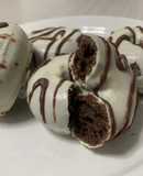 Donetes de chocolate blanco