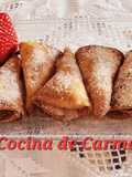 Cucuruchos con azúcar y canela