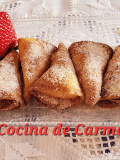 Una foto de Cucuruchos con azúcar y canela