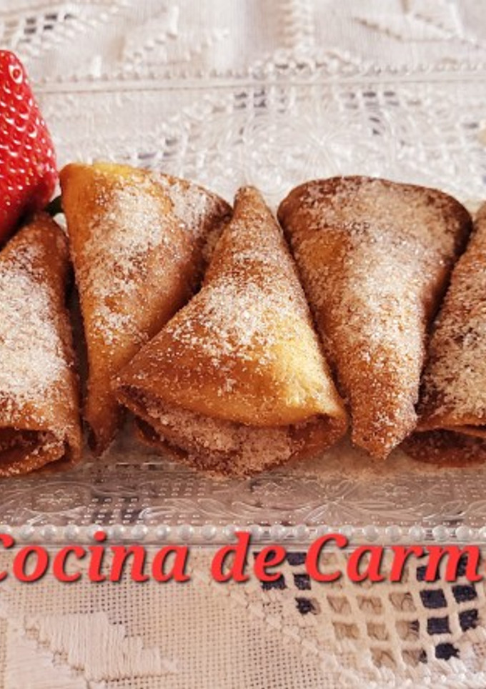 Una foto de Cucuruchos con azúcar y canela