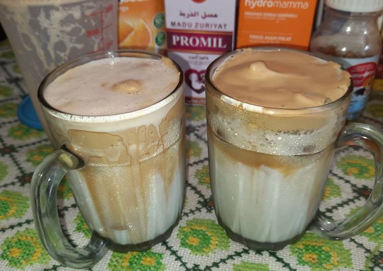 Resep Dalgona coffee lowfat, Enak Banget