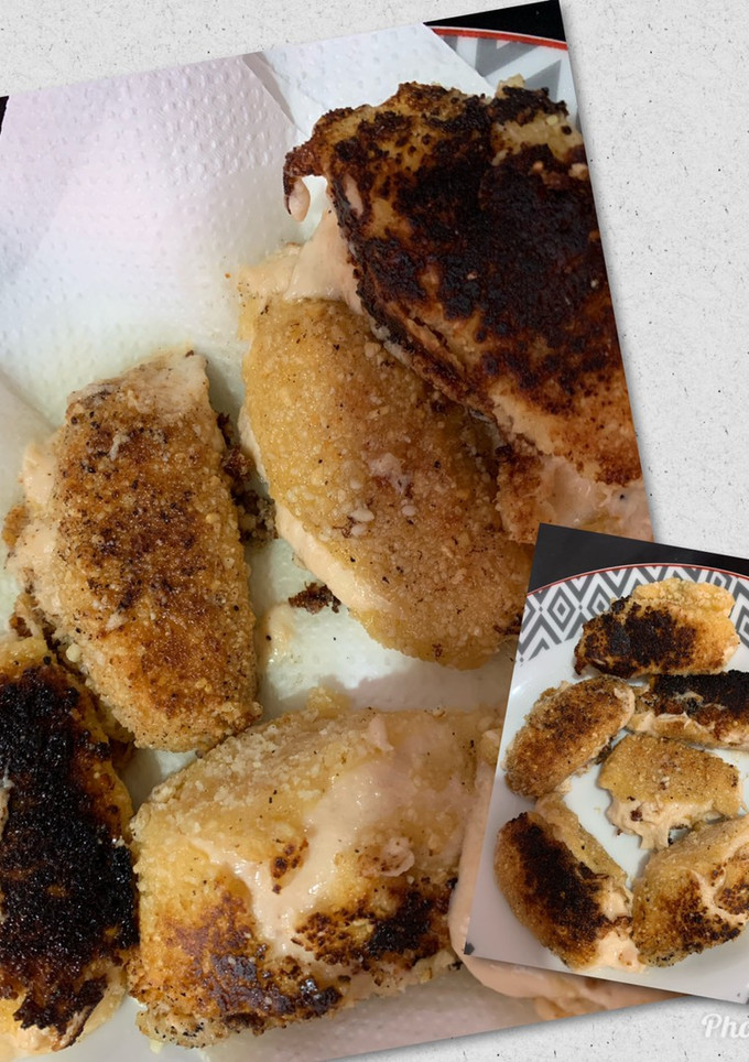Una foto de Croquetas de salmón baja en carbohidratos