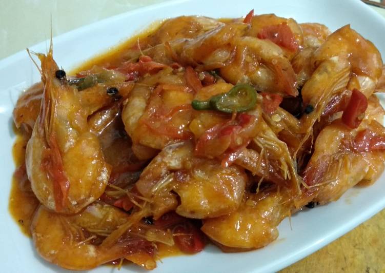 Resep Udang saus tiram Anti Gagal