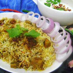 A picture of Kathal Dum Biryani.