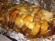 Una foto de bondiola al horno con barbacoa
