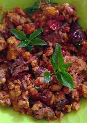 Foto resep Sambel tempe ikan asap kemangi