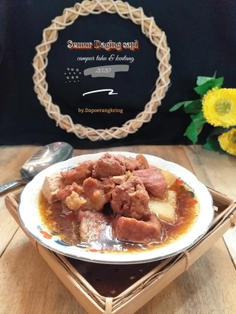 Cara Mudah Menyiapkan Resep 13.81 Semur Daging Sapi + tahu &amp; kentang yang Lezat Anti Ribet, Menggugah Selera