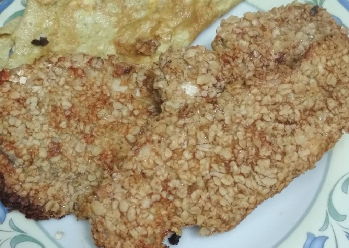 Filetes de pollo rebozados en avena