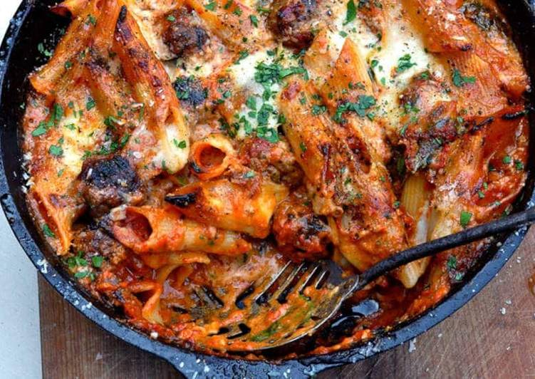 Chipotle Meatball Pasta Bake Recipe