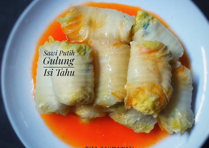 Resep Sawi Putih Gulung Isi Tahu Oleh Dita Rahmawati Cookpad