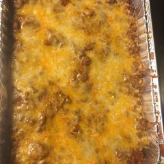 A picture of Texmex beef enchiladas.