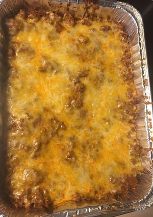 A picture of Texmex beef enchiladas.