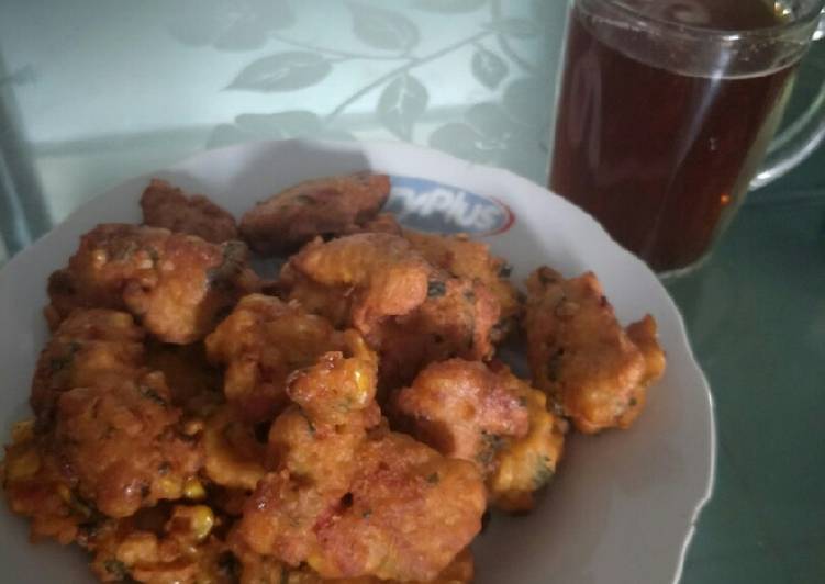 Anti Ribet, Buat Bakwan Jagung gurih...😋😋😋 enak
