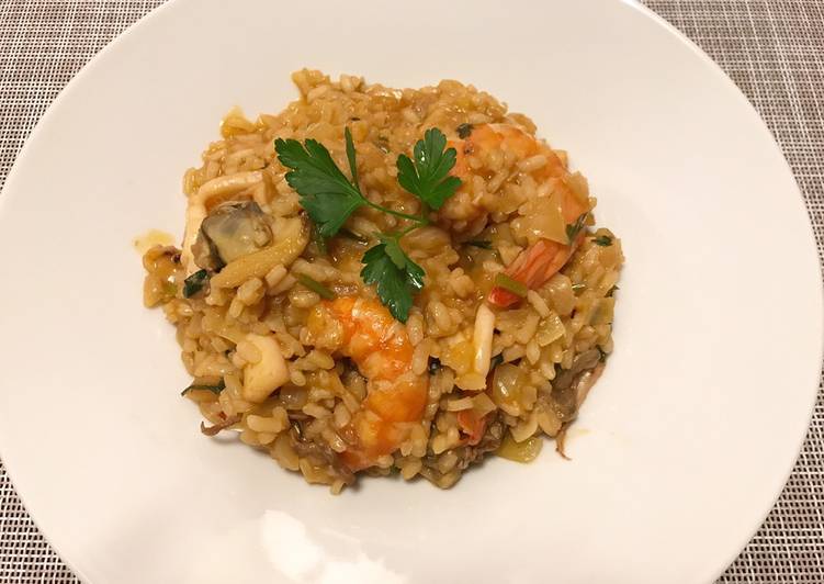 Arroz caldoso de mariscos