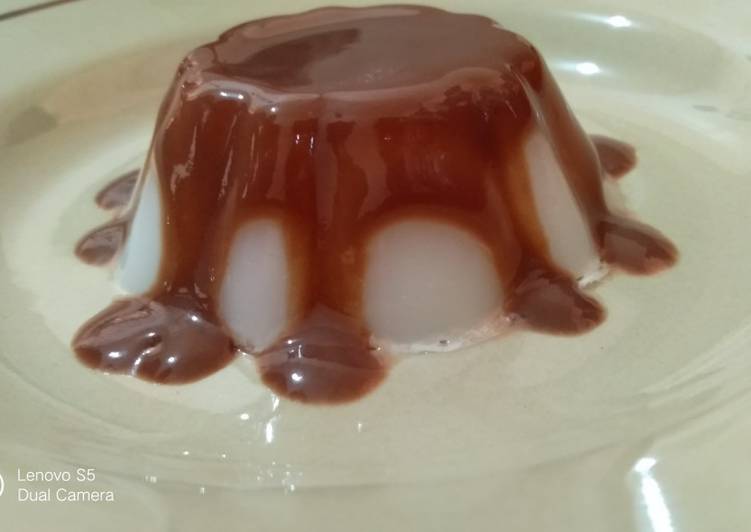 Resep Puding Vanilla with Fla Coklat, Lezat Sekali