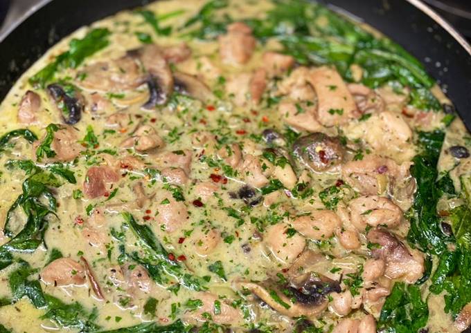 How to Prepare Homemade Creamy Chicken Spinach - Easy Recipes for Beginners