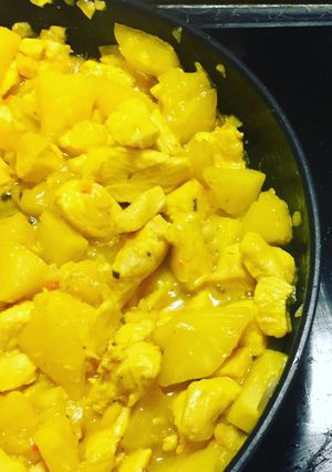 Ananászos csirke recept fotója