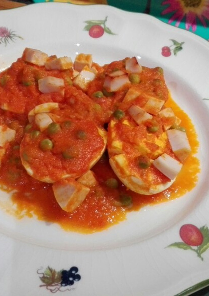 Una foto de Huevos a la portuguesa