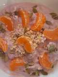 Yogurt porridge bowl