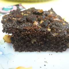 Una foto de Brownie de avena