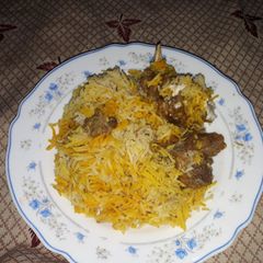 A picture of Beef biryani.