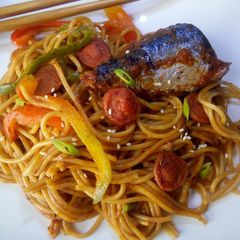 A picture of Spaghetti jellof.