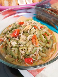 Foto resep Tumis pare teri medan ebi seuhah (pedas)